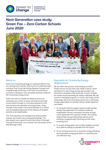 Next Generation case study: Green Fox – Zero Carbon Schools – The Young ...