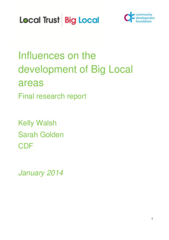 Influences on the development of Big Local areas – The Young Foundation
