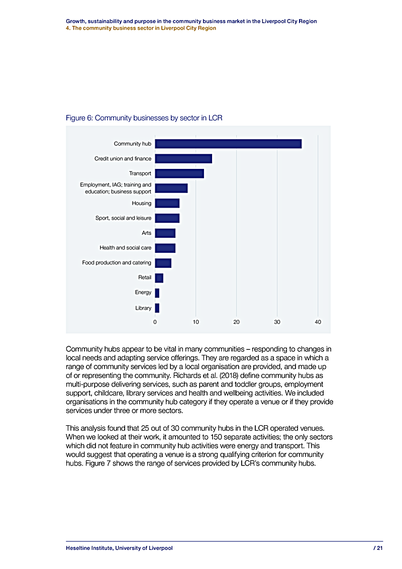 Growth, sustainability and purpose in the community business market in the Liverpool City Region 4. The community business sector in Liverpool City Region