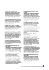 on offer. Most community hub organisations therefore need to apply a cross-subsidy model, generating income from people who can pay or from external funders, and applying any surpluses to activities where subsidy is required (see section 6.3).