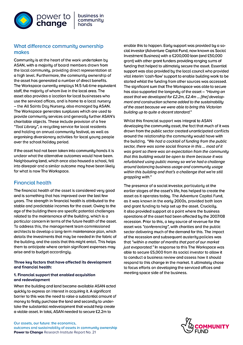 What difference community ownership makes
