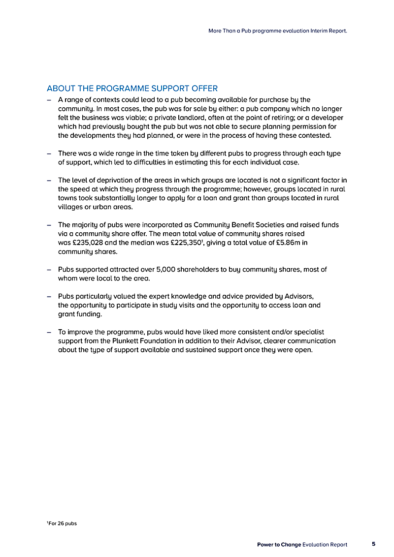 More Than a Pub programme evaluation Interim Report.