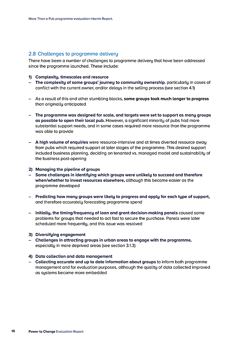 More Than a Pub programme evaluation Interim Report.