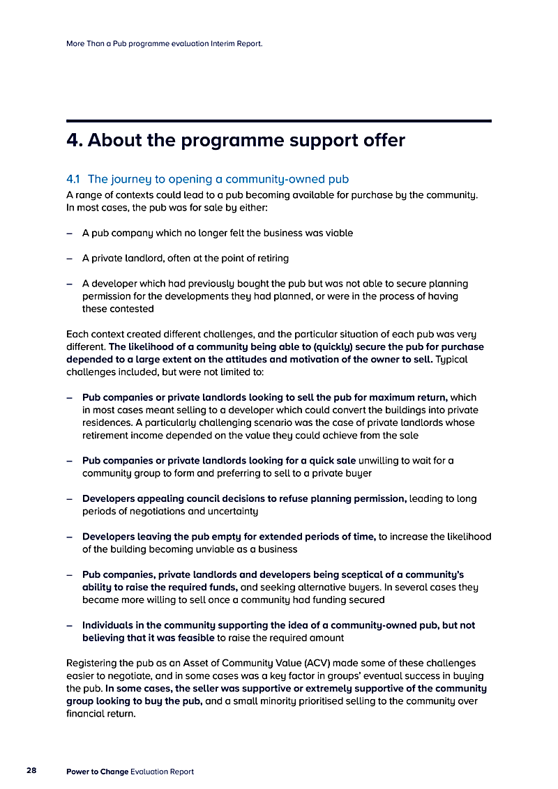 More Than a Pub programme evaluation Interim Report.