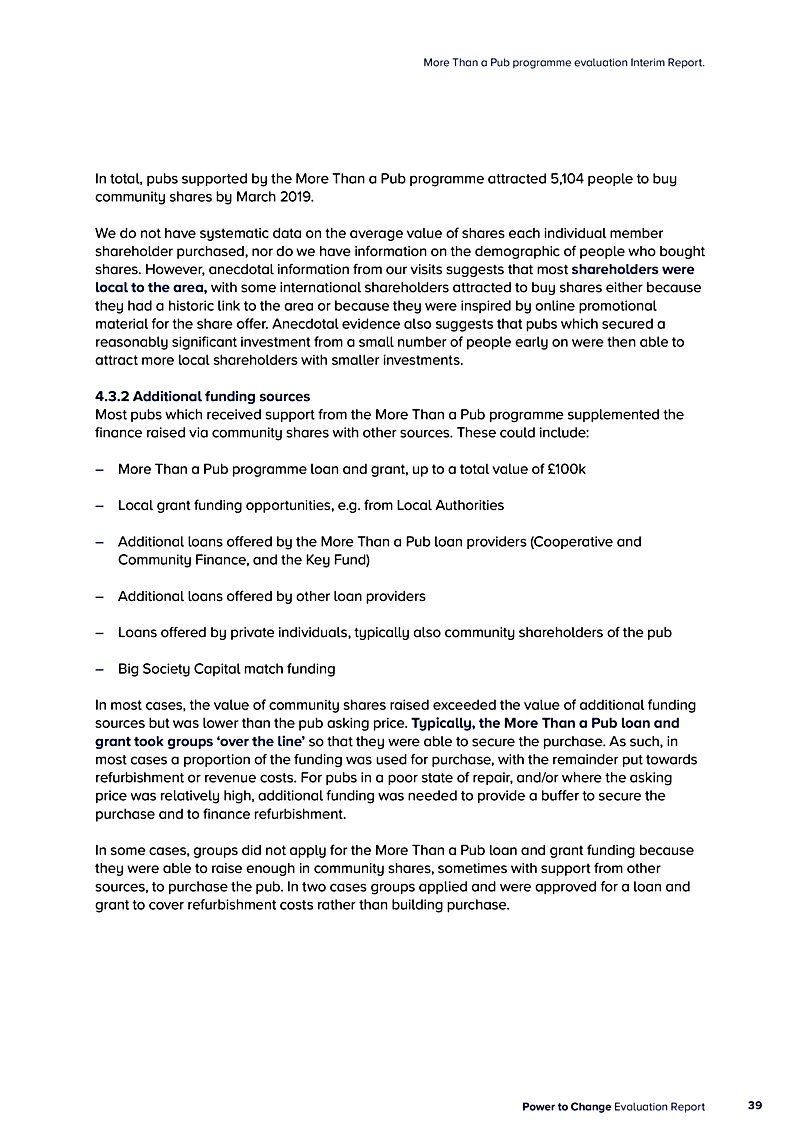 More Than a Pub programme evaluation Interim Report.