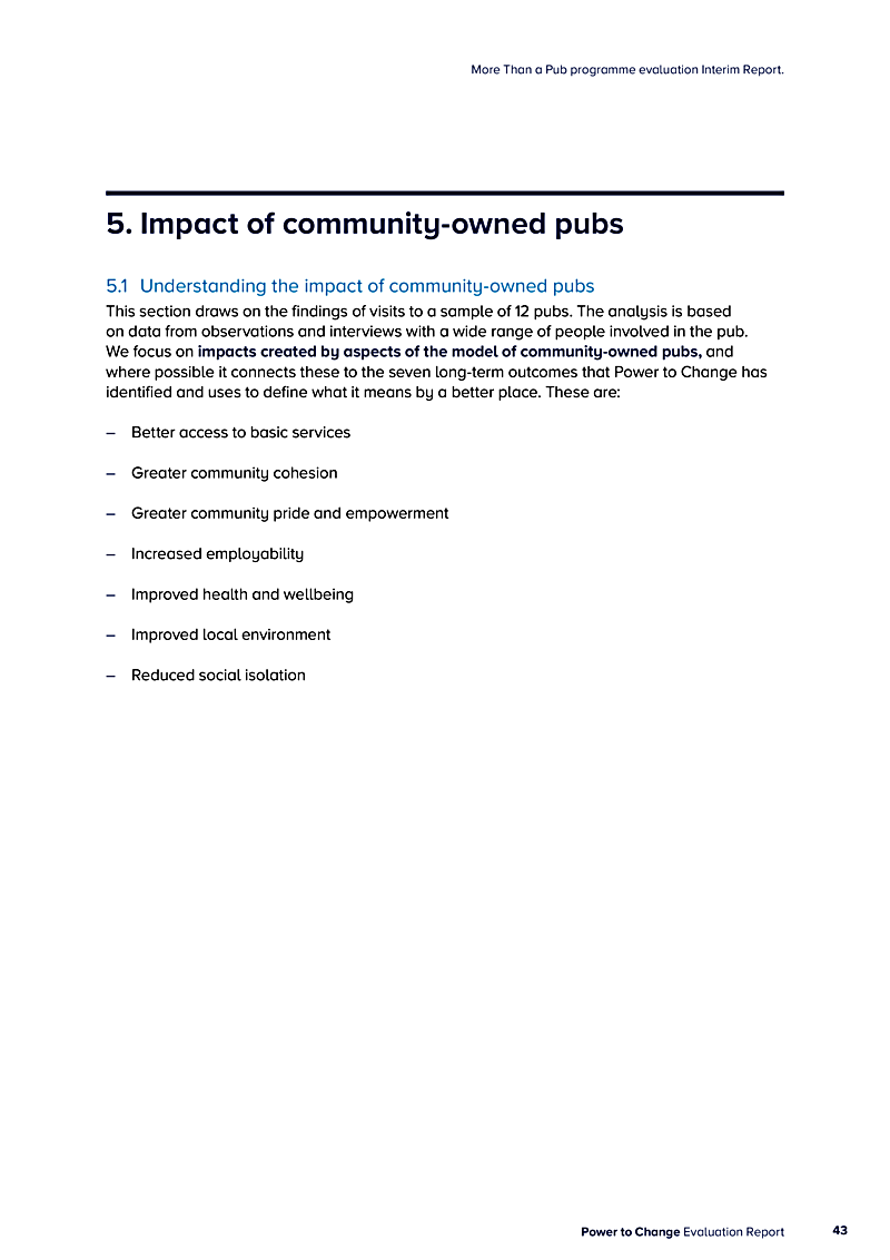 More Than a Pub programme evaluation Interim Report.