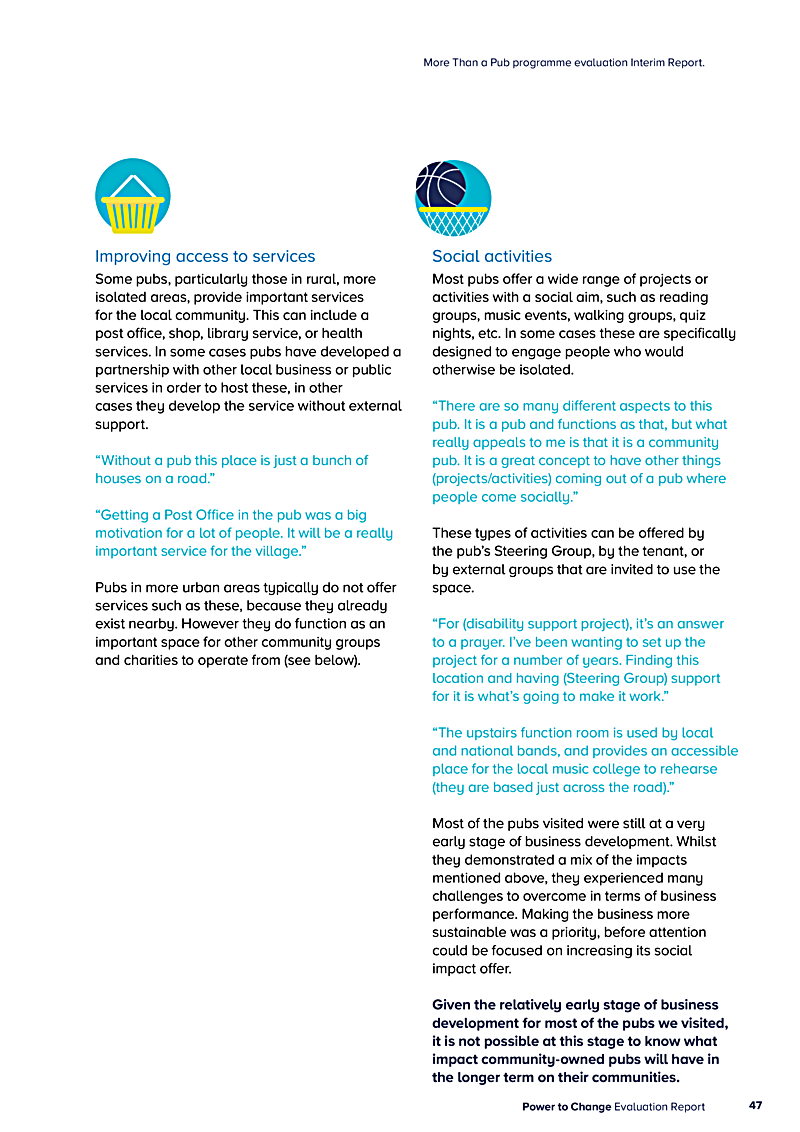 More Than a Pub programme evaluation Interim Report.