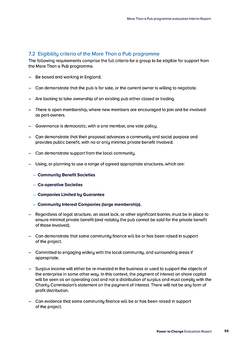 More Than a Pub programme evaluation Interim Report.