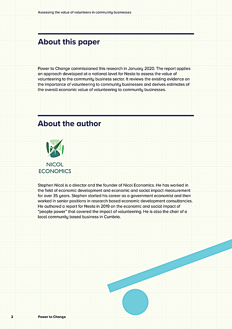 Assessing the value of volunteers in community businesses
