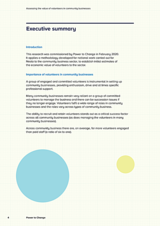 Assessing the value of volunteers in community businesses
