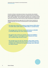 Assessing the value of volunteers in community businesses Executive Summary