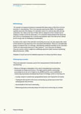 Assessing the value of volunteers in community businesses 01. Introduction