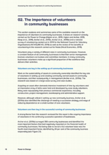 Assessing the value of volunteers in community businesses
