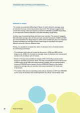Assessing the value of volunteers in community businesses 04. Estimates of the value of volunteers to community businesses