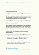 Assessing the value of volunteers in community businesses 05. Estimates of the total welfare value to volunteers in community businesses