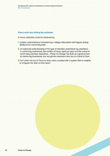 Assessing the value of volunteers in community businesses 06. Conclusions
