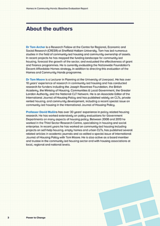 Homes in Community Hands: Baseline Evaluation Report