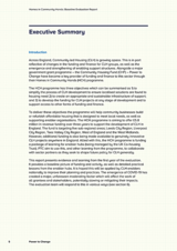 Homes in Community Hands: Baseline Evaluation Report