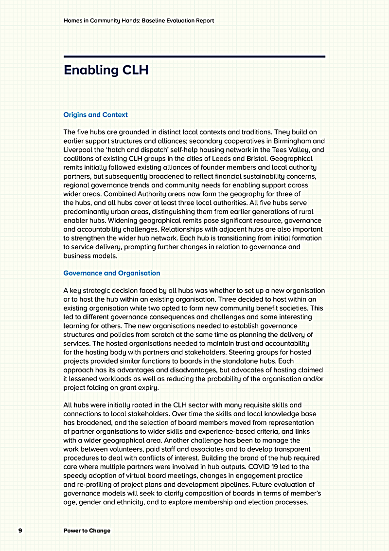 Homes in Community Hands: Baseline Evaluation Report