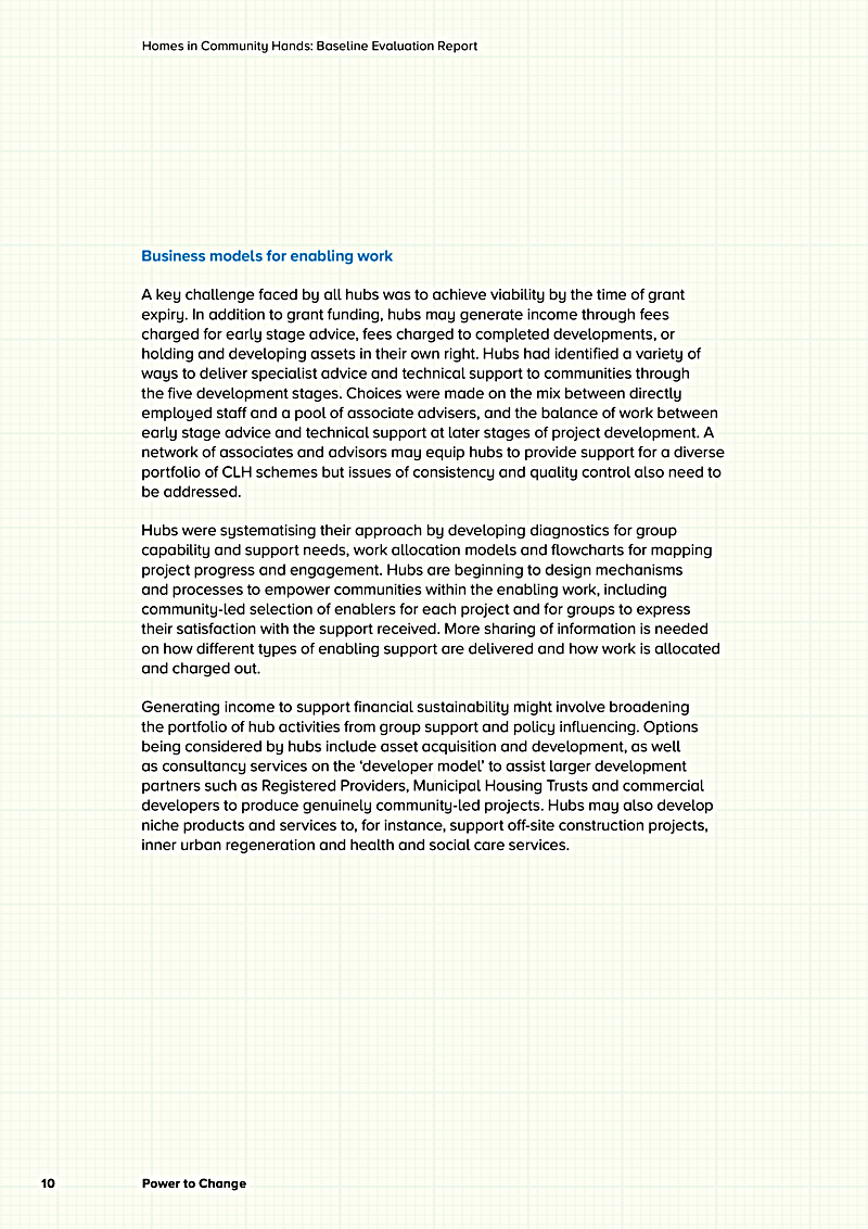 Homes in Community Hands: Baseline Evaluation Report
