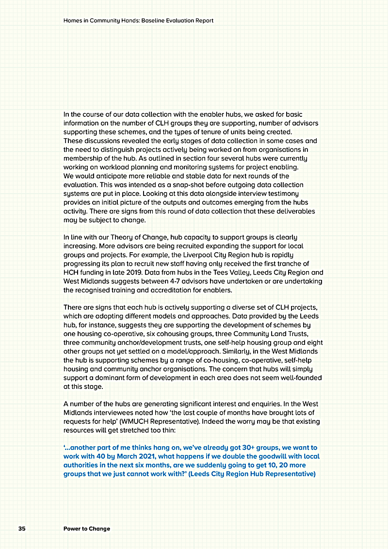 Homes in Community Hands: Baseline Evaluation Report