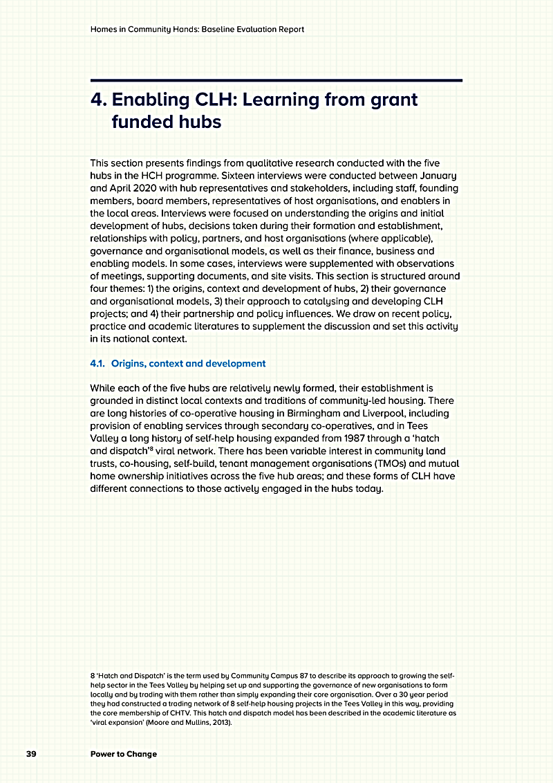 Homes in Community Hands: Baseline Evaluation Report