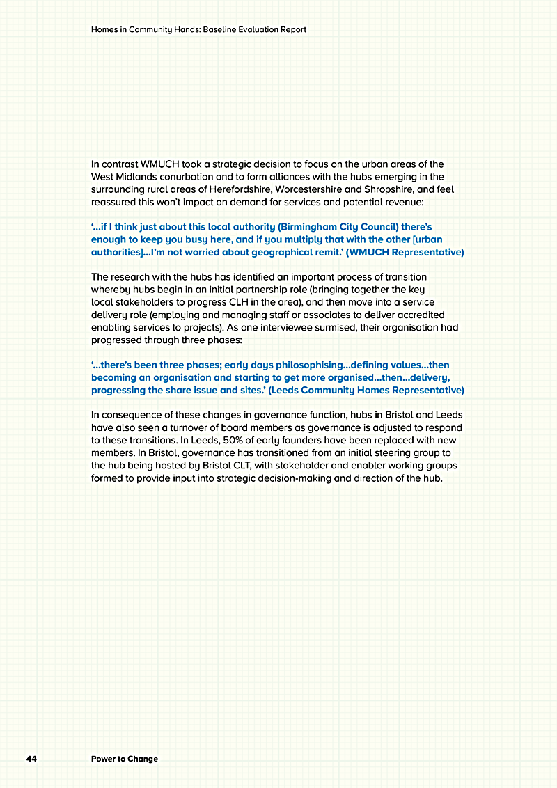 Homes in Community Hands: Baseline Evaluation Report