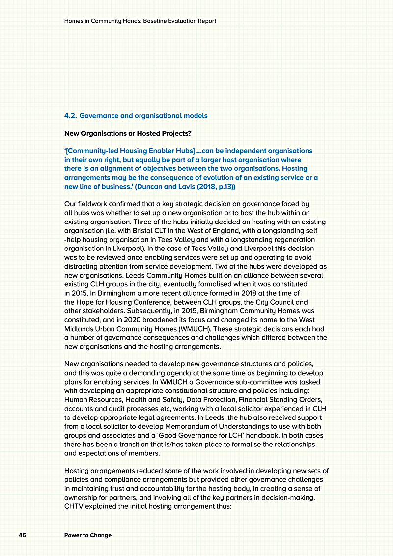 Homes in Community Hands: Baseline Evaluation Report