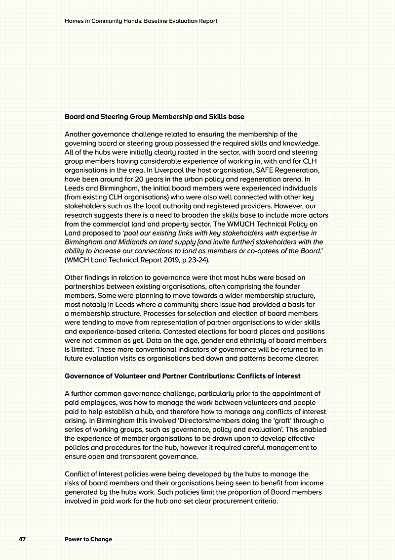 Homes in Community Hands: Baseline Evaluation Report