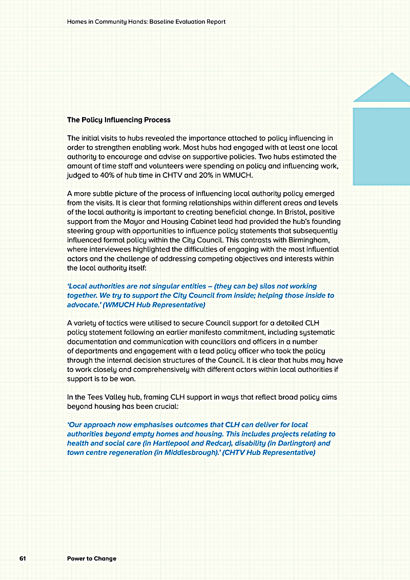 Homes in Community Hands: Baseline Evaluation Report