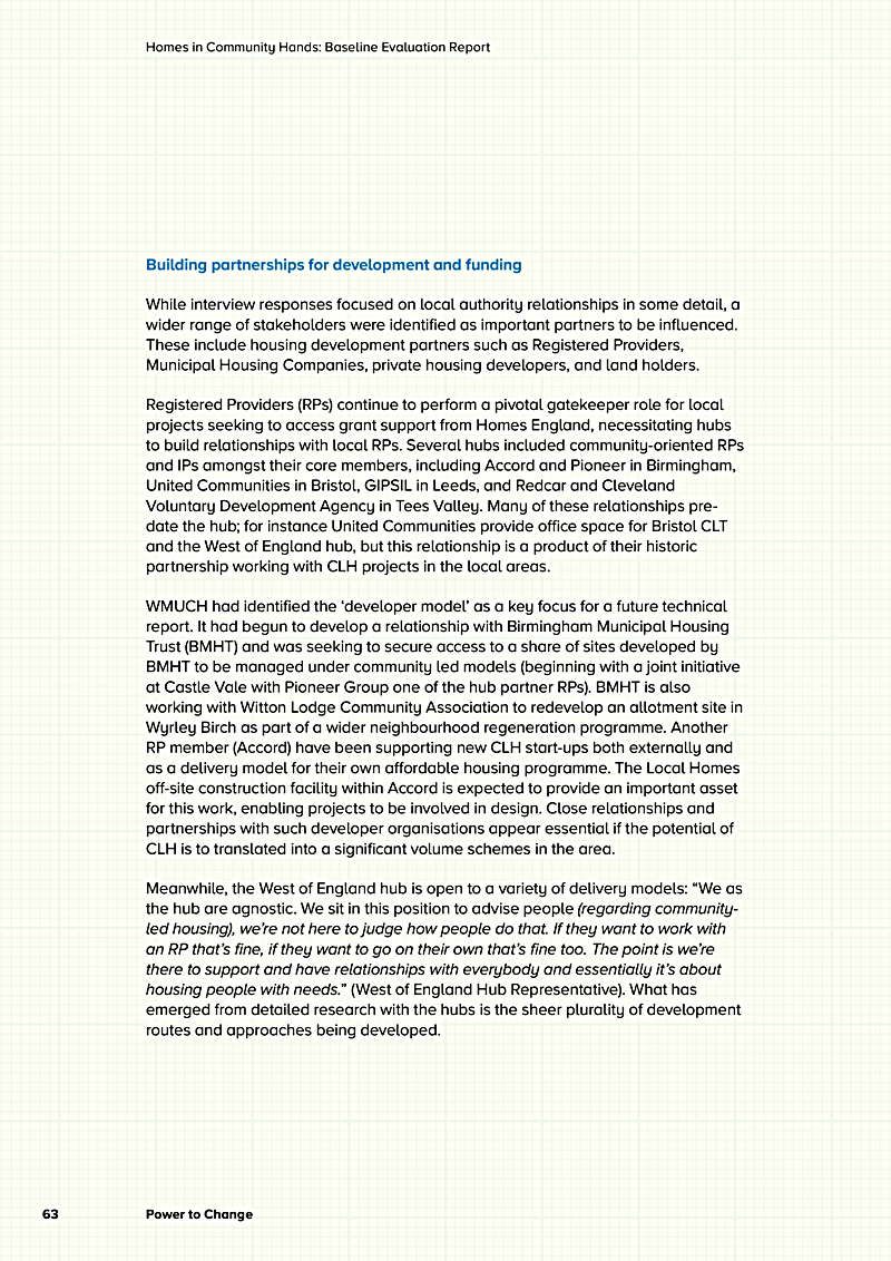 Homes in Community Hands: Baseline Evaluation Report