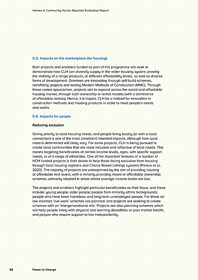 Homes in Community Hands: Baseline Evaluation Report