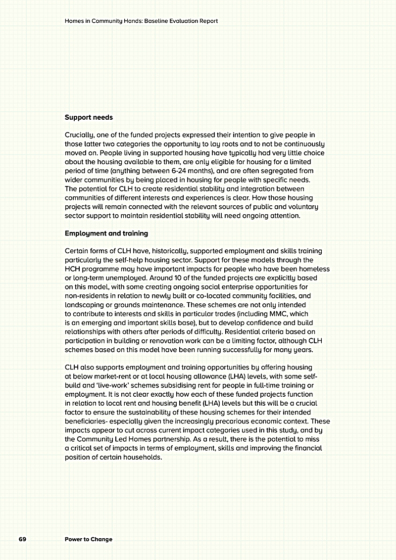 Homes in Community Hands: Baseline Evaluation Report