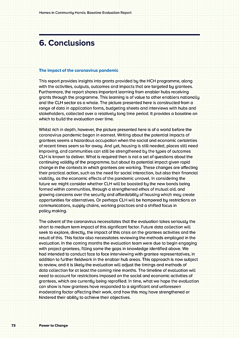 Homes in Community Hands: Baseline Evaluation Report