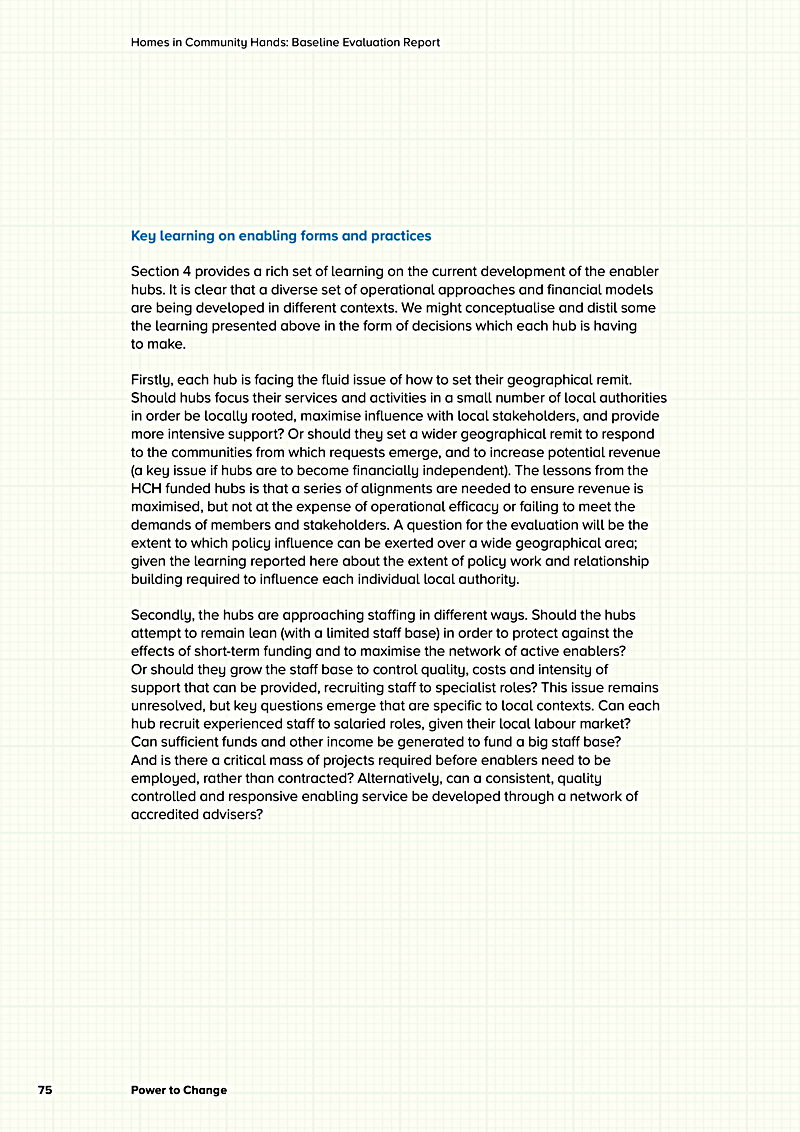 Homes in Community Hands: Baseline Evaluation Report