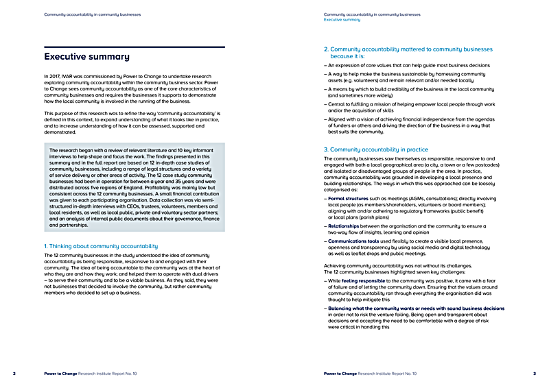 Community accountability in community businesses