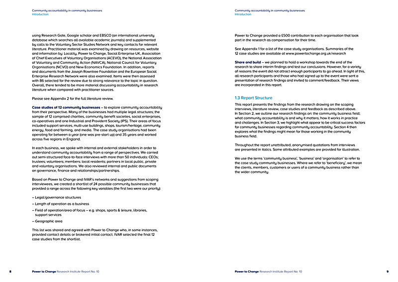 Community accountability in community businesses Introduction