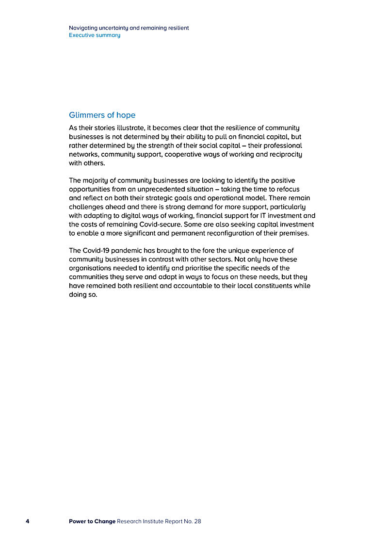 Navigating uncertainty and remaining resilient Executive summary