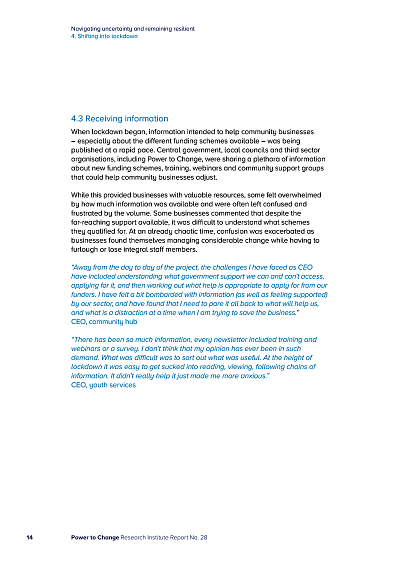 Navigating uncertainty and remaining resilient 4. Shifting into lockdown