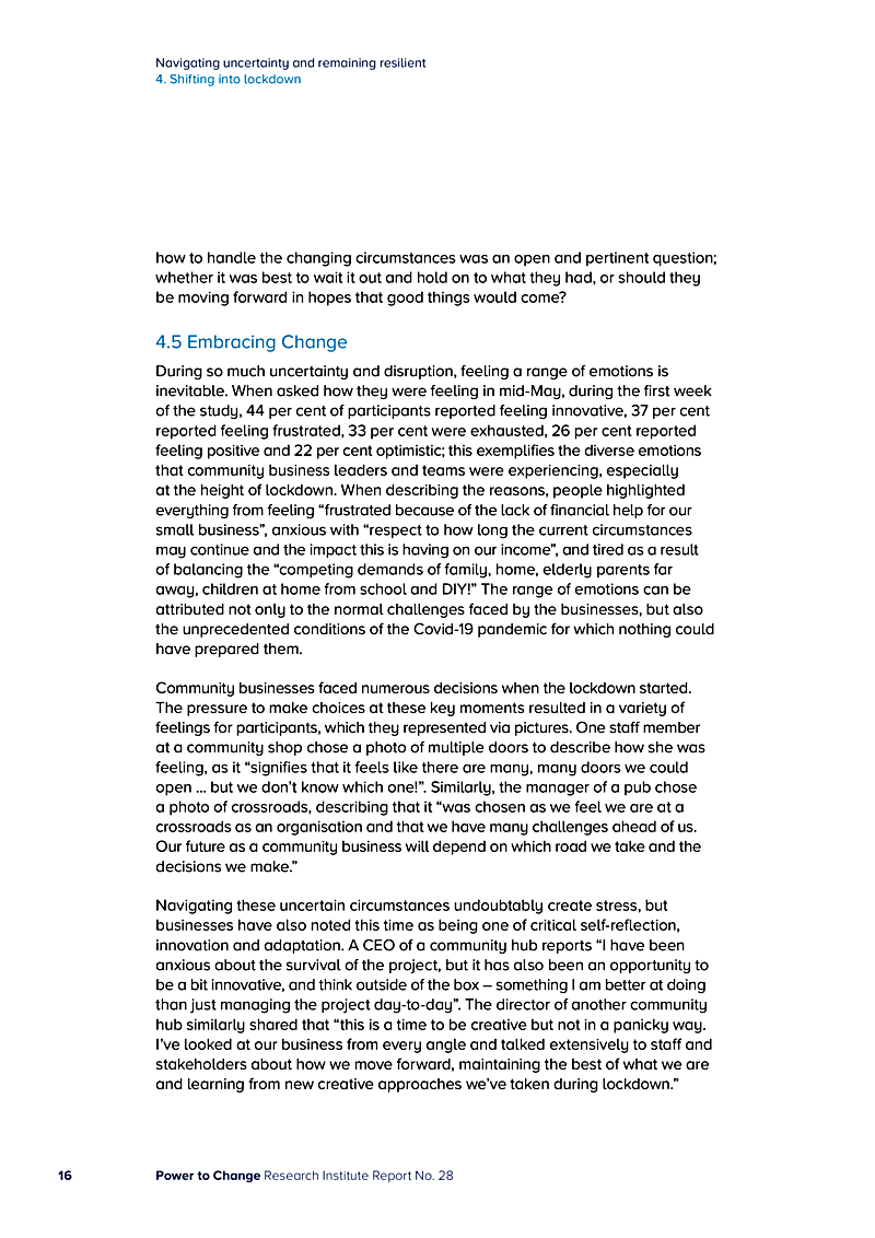 Navigating uncertainty and remaining resilient 4. Shifting into lockdown