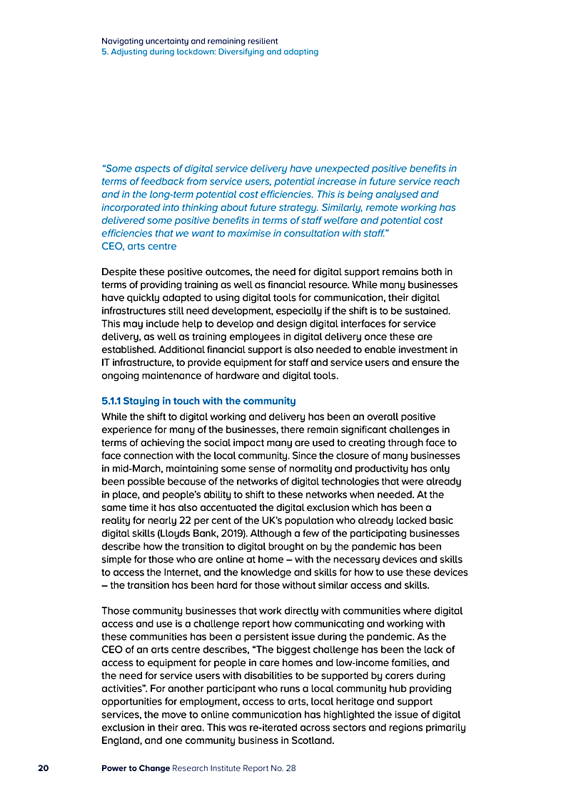 Navigating uncertainty and remaining resilient 5. Adjusting during lockdown: Diversifying and adapting