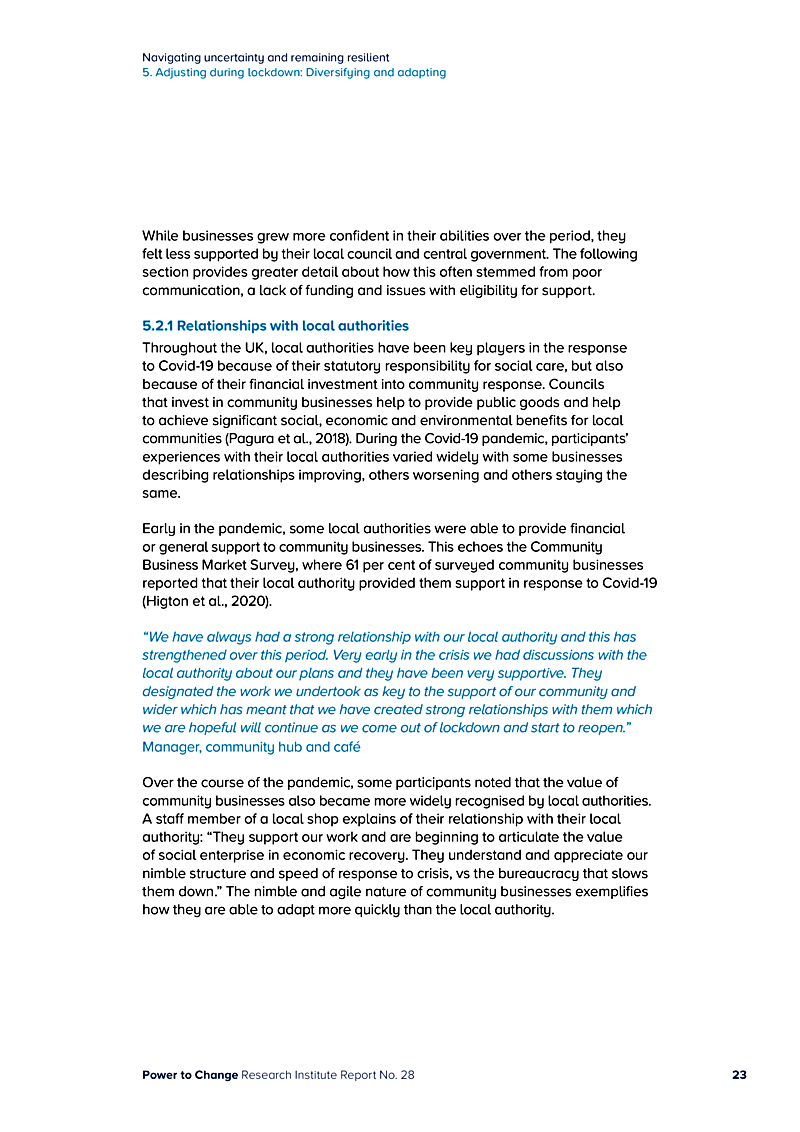 Navigating uncertainty and remaining resilient 5. Adjusting during lockdown: Diversifying and adapting
