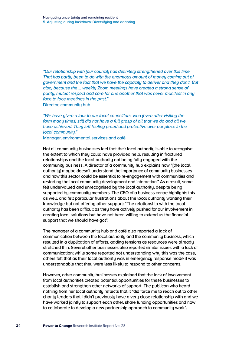 Navigating uncertainty and remaining resilient 5. Adjusting during lockdown: Diversifying and adapting