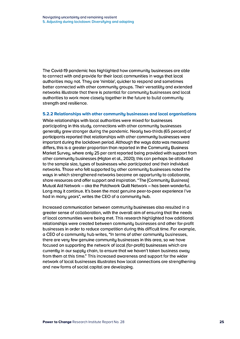 Navigating uncertainty and remaining resilient 5. Adjusting during lockdown: Diversifying and adapting
