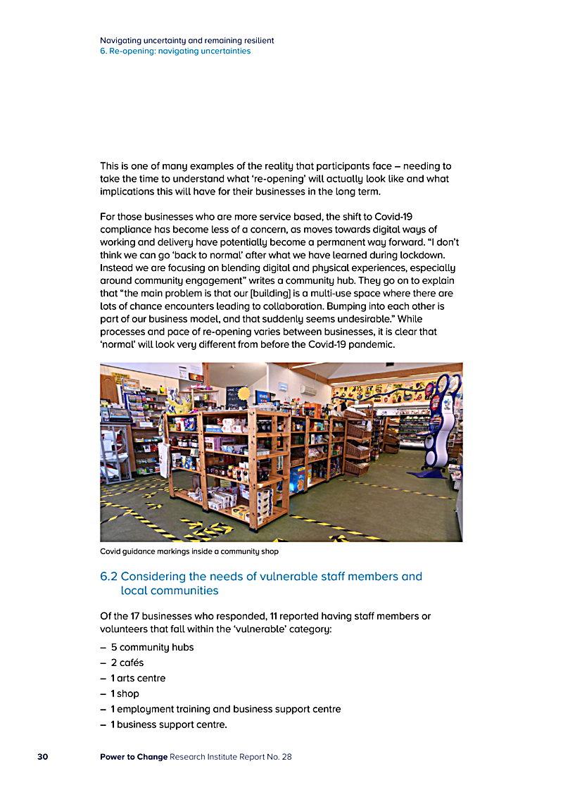 Navigating uncertainty and remaining resilient 6. Re-opening: navigating uncertainties