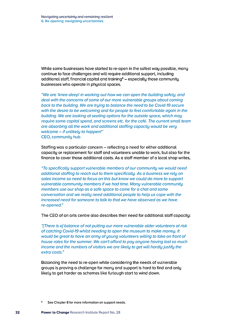 Navigating uncertainty and remaining resilient 6. Re-opening: navigating uncertainties