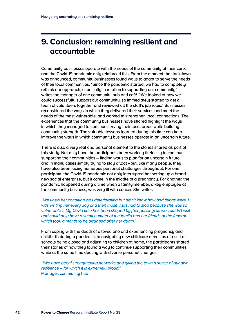 Navigating uncertainty and remaining resilient