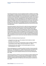Systematic review of community business related approaches to health and social care 1. Context