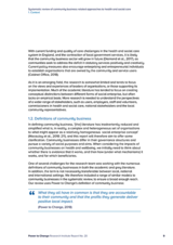 Systematic review of community business related approaches to health and social care 1. Context