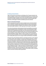 Systematic review of community business related approaches to health and social care 3. Findings of the review